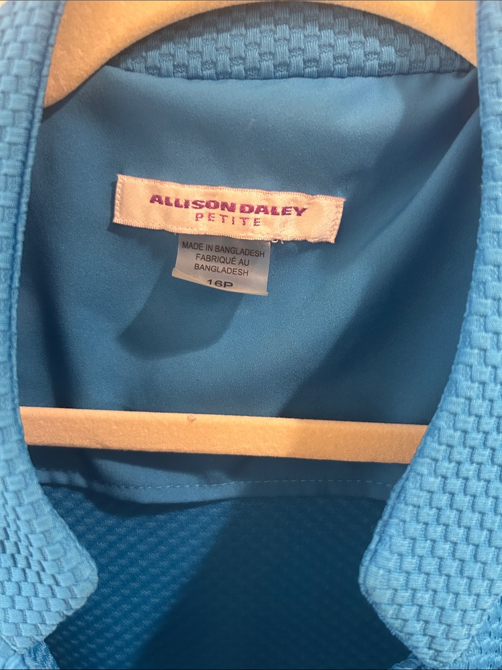 Allison Daley Open-Front Bright Blue Textured Blazer - Picture 2 of 3